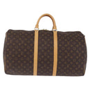 LOUIS VUITTON Monogram Keepall 55 Boston Bag M41424 LV Auth 194909SAV-13