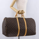 LOUIS VUITTON Monogram Keepall 55 Boston Bag M41424 LV Auth 194909SAV-23