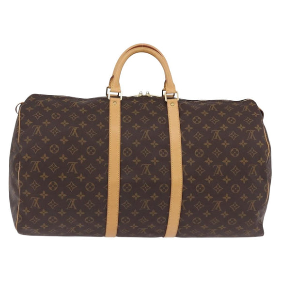 LOUIS VUITTON Monogram Keepall 55 Boston Bag M41424 LV Auth 194909SAV