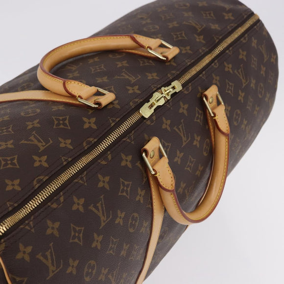 LOUIS VUITTON Monogram Keepall 55 Boston Bag M41424 LV Auth 194909SAV