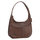 Coach Shoulder Bag Leather Brown Gold Auth 194914A-1