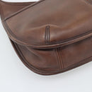 Coach Shoulder Bag Leather Brown Gold Auth 194914A-11