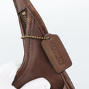 Coach Shoulder Bag Leather Brown Gold Auth 194914A-14