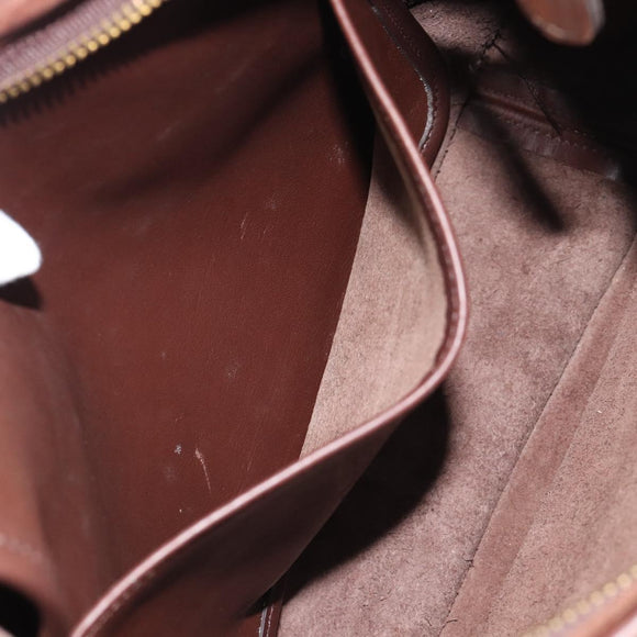 Coach Shoulder Bag Leather Brown Gold Auth 194914A