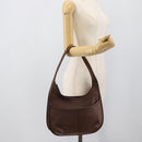 Coach Shoulder Bag Leather Brown Gold Auth 194914A-22