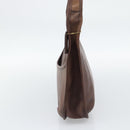 Coach Shoulder Bag Leather Brown Gold Auth 194914A-5