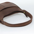 Coach Shoulder Bag Leather Brown Gold Auth 194914A-7