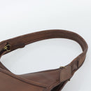 Coach Shoulder Bag Leather Brown Gold Auth 194914A-8