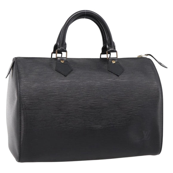 LOUIS VUITTON Epi Speedy 30 Hand Bag Noir Black M43002 LV Auth 194917V