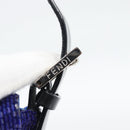 FENDI Mamma Baguette Shoulder Bag Beads Blue Silver Auth 194919SAM-14