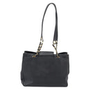 CHANEL Chain Shoulder Tote Bag Caviar Skin Black Gold CC Auth 194920SAM-3