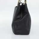 CHANEL Chain Shoulder Tote Bag Caviar Skin Black Gold CC Auth 194920SAM-4