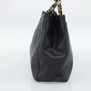 CHANEL Chain Shoulder Tote Bag Caviar Skin Black Gold CC Auth 194920SAM-5