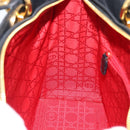 Christian Dior Lady Dior Canage Bag Lamb Skin 2way Black Gold Auth 194922SAM-21