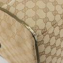 GUCCI GG Canvas Sherry Line Boston Bag Beige Gold 153240 Auth 194924A-13