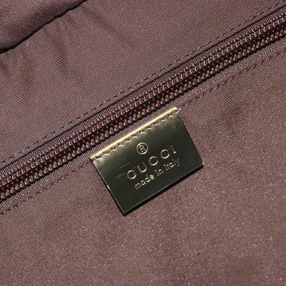 GUCCI GG Canvas Sherry Line Boston Bag Beige Gold 153240 Auth 194924A