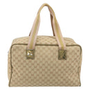 GUCCI GG Canvas Sherry Line Boston Bag Beige Gold 153240 Auth 194924A-3