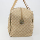 GUCCI GG Canvas Sherry Line Boston Bag Beige Gold 153240 Auth 194924A-4