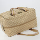 GUCCI GG Canvas Sherry Line Boston Bag Beige Gold 153240 Auth 194924A-6