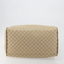 GUCCI GG Canvas Sherry Line Boston Bag Beige Gold 153240 Auth 194924A-9