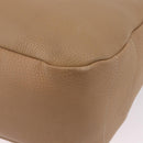 PRADA Shoulder Bag Vittero Dino Leather Beige Gold Auth 194925V-9