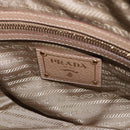 PRADA Shoulder Bag Vittero Dino Leather Beige Gold Auth 194925V-20