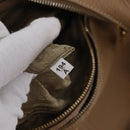 PRADA Shoulder Bag Vittero Dino Leather Beige Gold Auth 194925V-11
