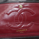 CHANEL Matelasse Chain Bag Lamb Skin Paris Limited Black Gold CC Auth 194926SAM-9