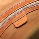 CELINE Macadam Hand Bag PVC Leather 2way Brown Gold Tone Auth 194929V-18