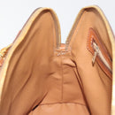CELINE Macadam Hand Bag PVC Leather 2way Brown Gold Tone Auth 194929V-21