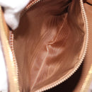 CELINE Macadam Hand Bag PVC Leather 2way Brown Gold Tone Auth 194929V-23