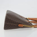 CELINE Macadam Hand Bag PVC Leather 2way Brown Gold Tone Auth 194929V-4
