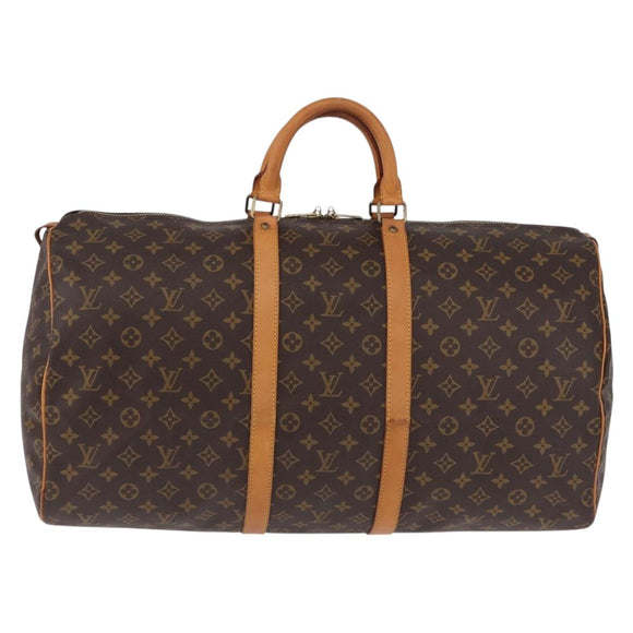 LOUIS VUITTON Monogram Keepall 55 Boston Bag M41424 LV Auth 194931V