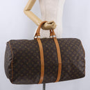 LOUIS VUITTON Monogram Keepall 55 Boston Bag M41424 LV Auth 194931V-22