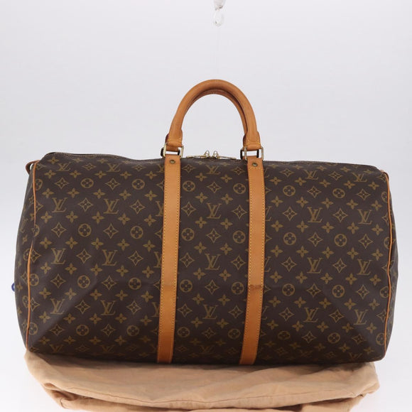 LOUIS VUITTON Monogram Keepall 55 Boston Bag M41424 LV Auth 194931V