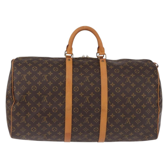 LOUIS VUITTON Monogram Keepall 55 Boston Bag M41424 LV Auth 194931V