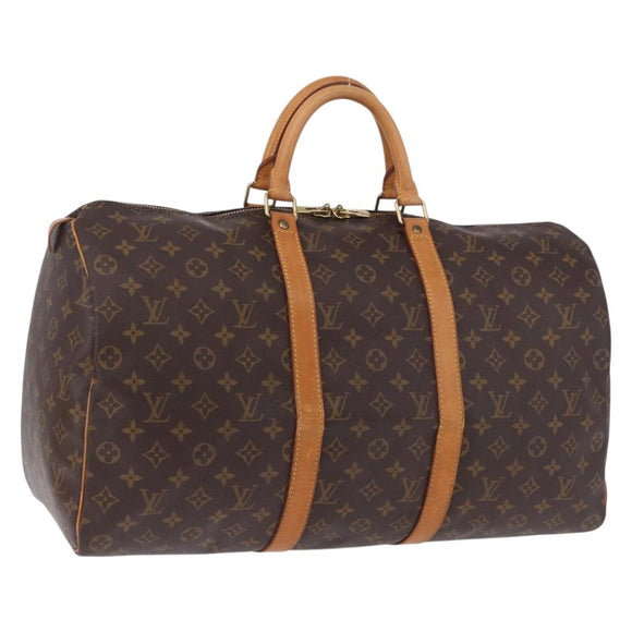 LOUIS VUITTON Monogram Keepall 50 Boston Bag M41426 LV Auth 194932V