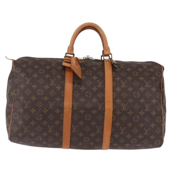 LOUIS VUITTON Monogram Keepall 50 Boston Bag M41426 LV Auth 194934V