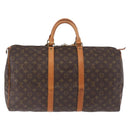 LOUIS VUITTON Monogram Keepall 50 Boston Bag M41426 LV Auth 194934V-2