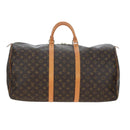 LOUIS VUITTON Monogram Keepall 55 Boston Bag M41424 LV Auth 194935V-13