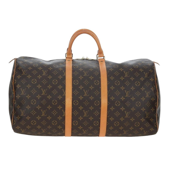 LOUIS VUITTON Monogram Keepall 55 Boston Bag M41424 LV Auth 194935V