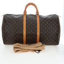 LOUIS VUITTON Monogram Keepall 55 Boston Bag M41424 LV Auth 194935V-12