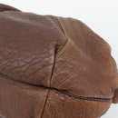 FENDI Spy Bag Leather Brown Gold Auth 194937A-10