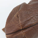 FENDI Spy Bag Leather Brown Gold Auth 194937A-11