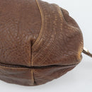 FENDI Spy Bag Leather Brown Gold Auth 194937A-12