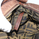 FENDI Spy Bag Leather Brown Gold Auth 194937A-20