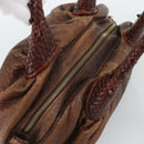 FENDI Spy Bag Leather Brown Gold Auth 194937A-6