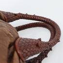 FENDI Spy Bag Leather Brown Gold Auth 194937A-8