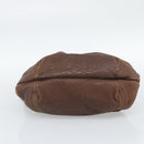 FENDI Spy Bag Leather Brown Gold Auth 194937A-9