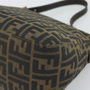 FENDI Zucca Canvas Mamma Baguette Shoulder Bag Brown Black Auth 194939V-12